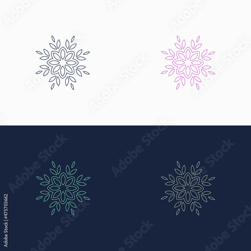 creative multicolour mandala vector icon symbol for logo template design