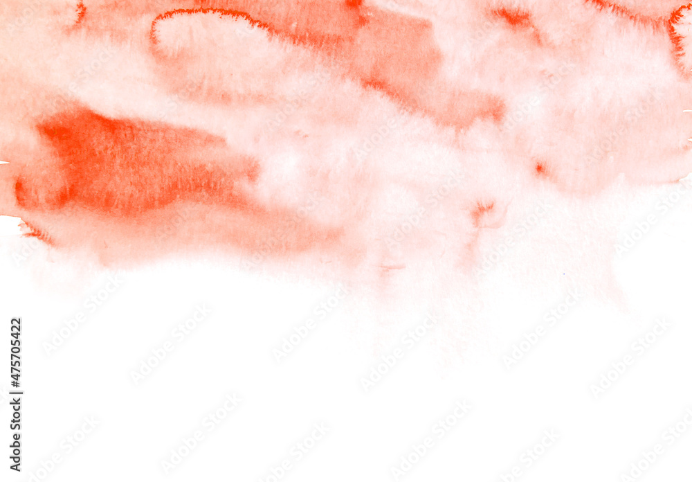 Red abstract background in watercolor style