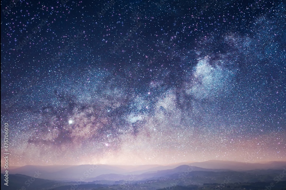 Fototapeta premium 3d render illustration, Amazing and unique picture of starry sky