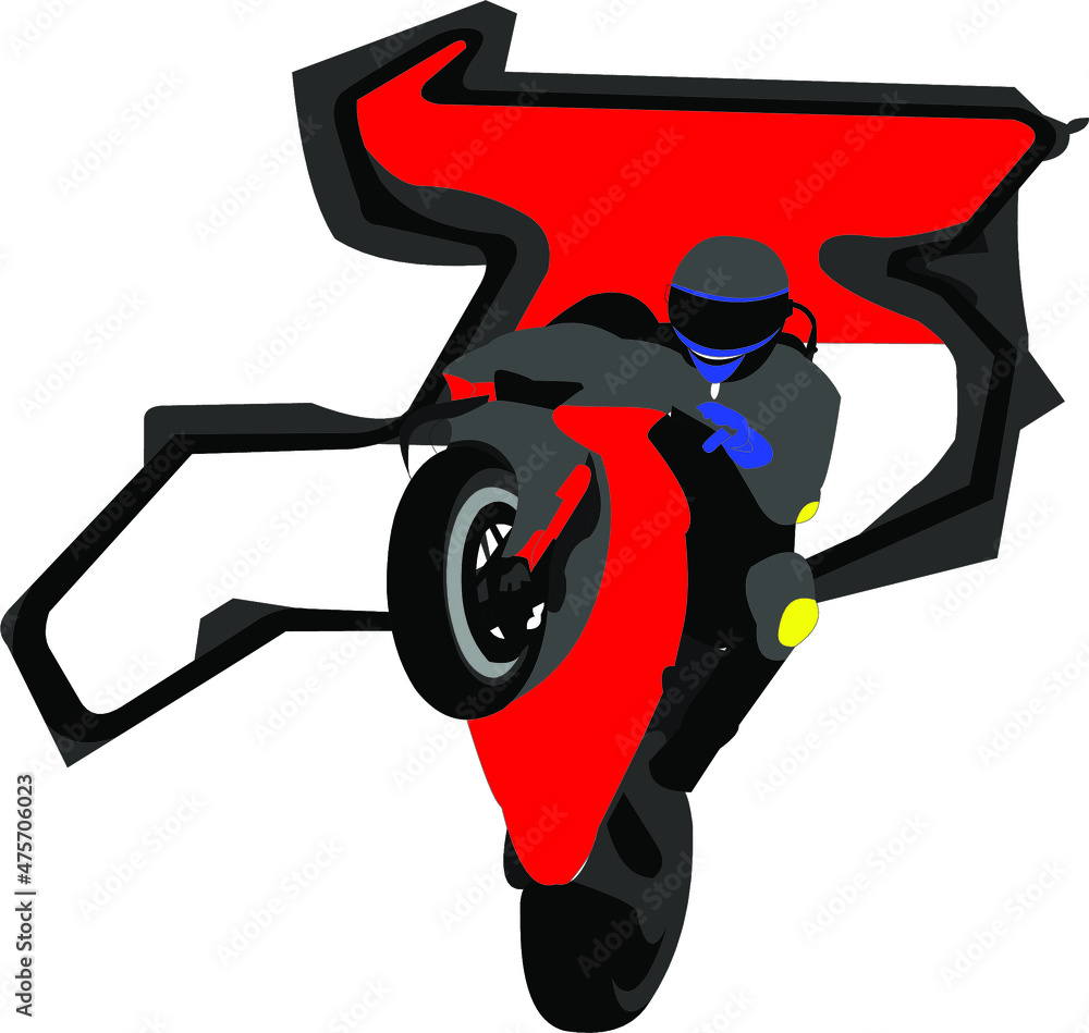 super bike racing event logo design