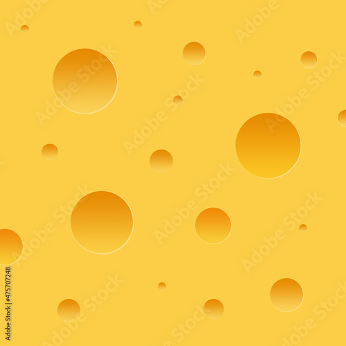 Background, banner, template with the image of cheese with holes. Vector illustration