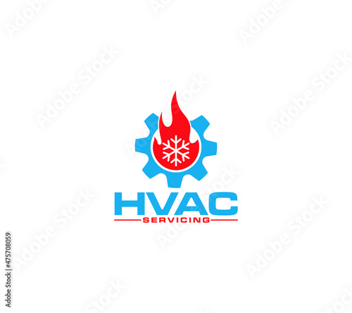 HVAC logo is heating, ventilation and air conditioning company or business logo.