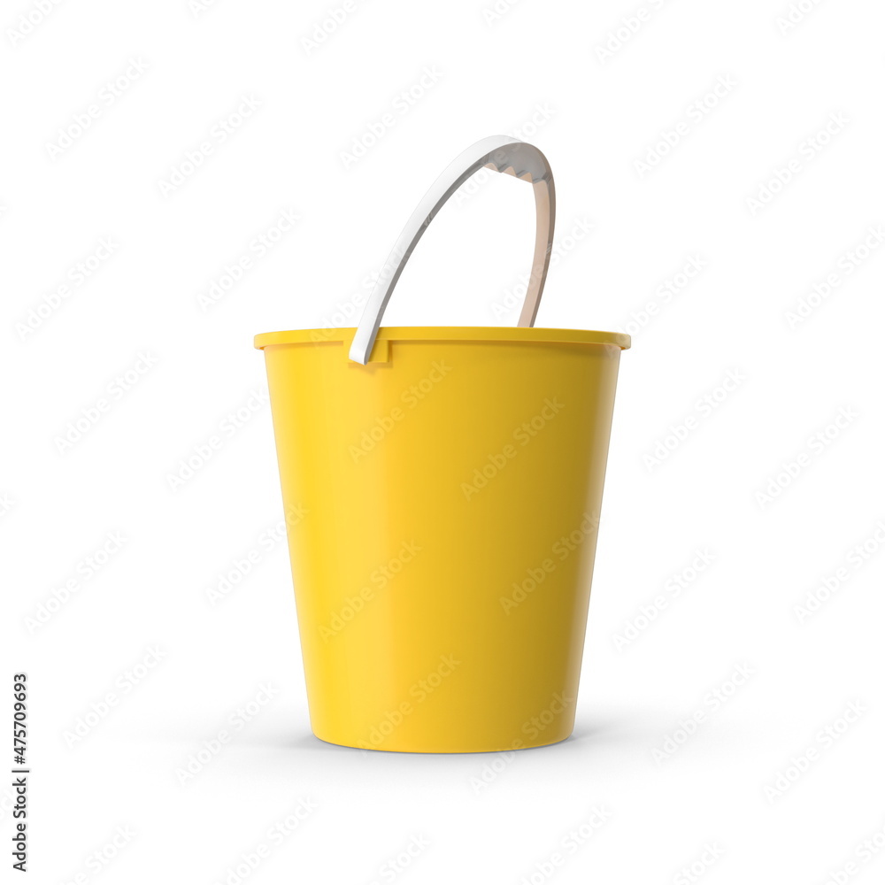 3D Illustration of a realistic plastic bucket 3D Illustration of a realistic plastic bucket
