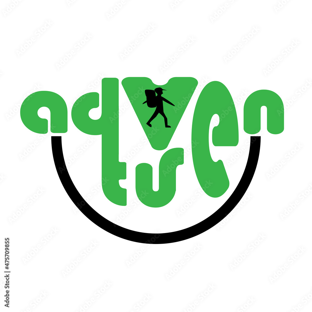 design illustration of adventure words design illustration of adventure words