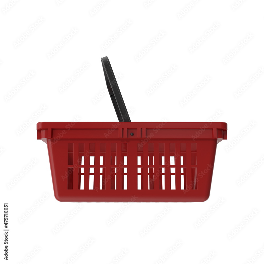 Fototapeta premium 3D illustration of a realistic shopping basket
