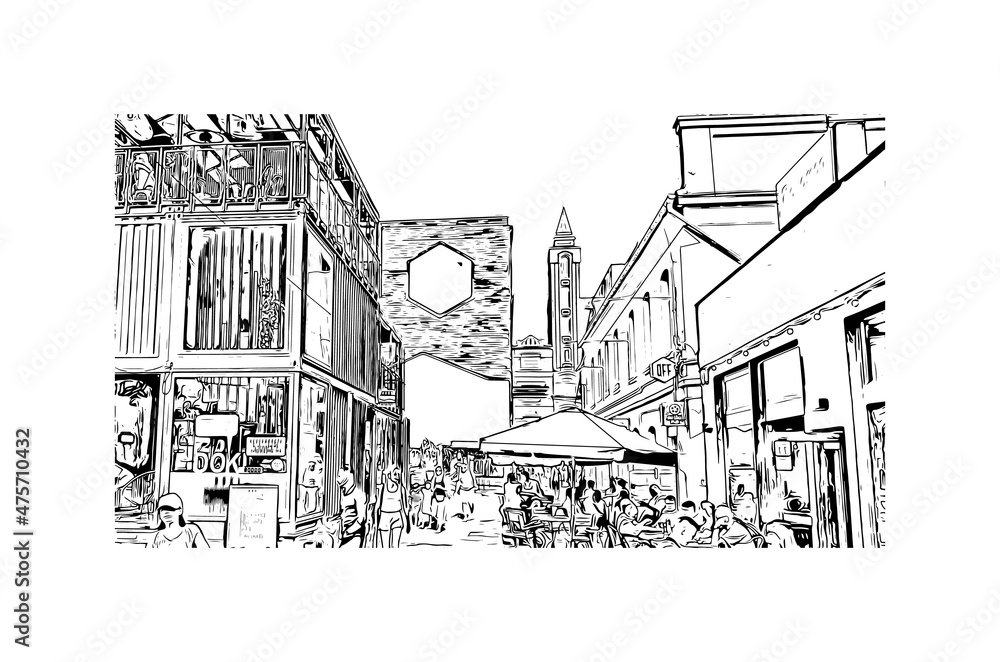 Building view with landmark of Lodz is the
city in Poland. Hand drawn sketch illustration in vector. Building view with landmark of Lodz is the
city in Poland. Hand drawn sketch illustration in vector.