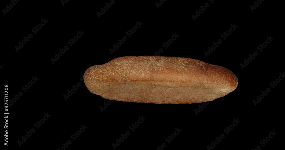 wheat bread, rotation around, alpha channel. wheat bread, rotation around, alpha channel.