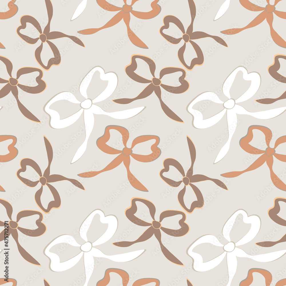Obraz premium A seamless pattern on a square background is a ribbon bow
