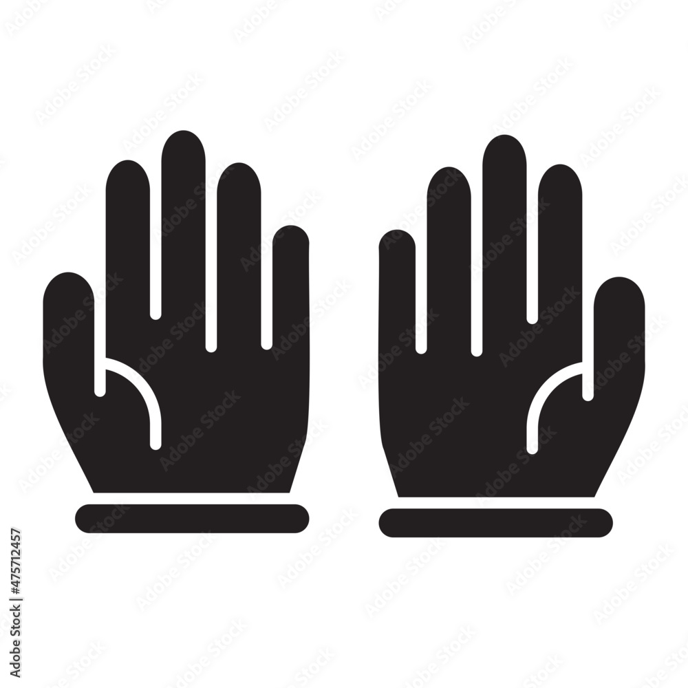 glove glyph icon glove glyph icon