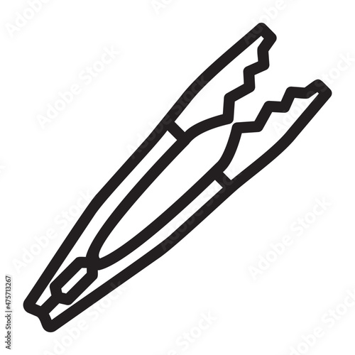 tongs glyph icon