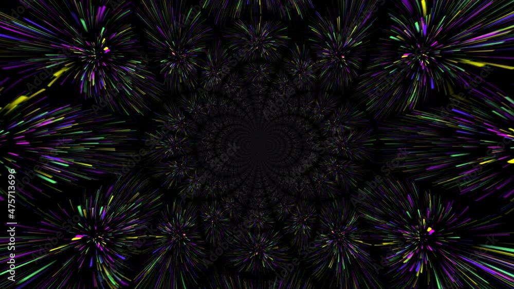 Animated colored background on a black background - Abstract lines Animated colored background on a black background - Abstract lines