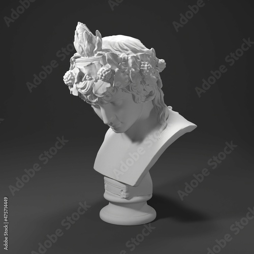 3D render art statue sculpture Antinous Dionysus photo