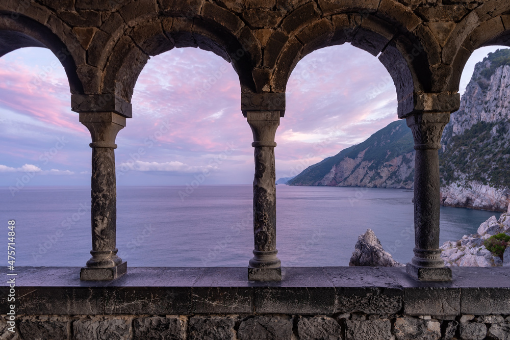 Italy, Liguria, Portovenere. View from san Pietro church