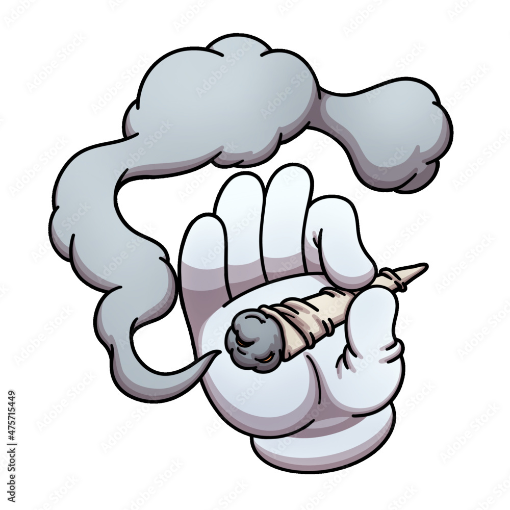 Cartoon Hand Holding A Joint Stock Vector Adobe Stock