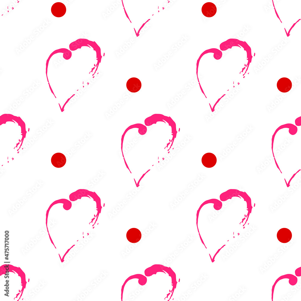 seamless pattern with hearts.vector illustration