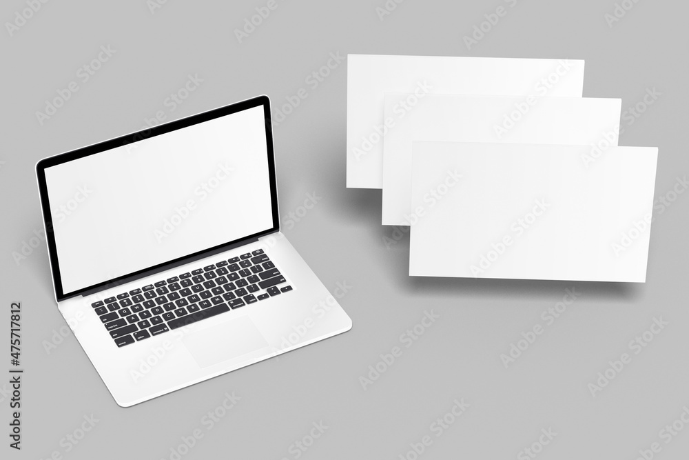 Laptop,and Mobile Phone Mockup. Digital devices screen template vector illustration with Color background. Laptop,and Mobile Phone Mockup. Digital devices screen template vector illustration with Color background.