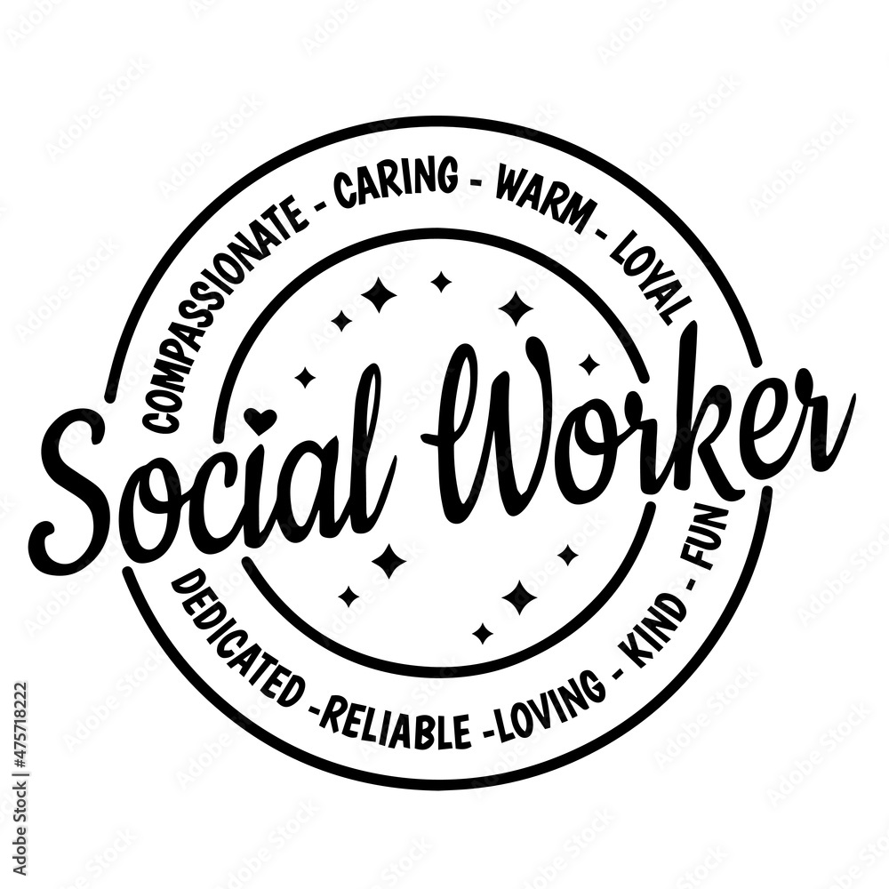 social worker background inspirational quotes typography lettering design