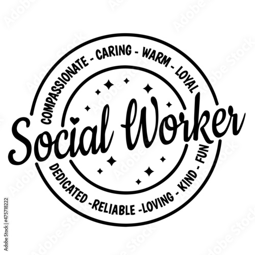 social worker background inspirational quotes typography lettering design