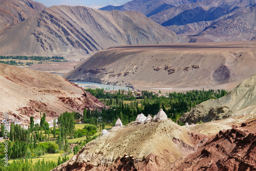 Rocky landscape of Ladakh, Jammu and Kashmir, India photo