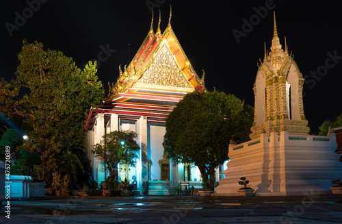 Bangkok, Thailand - night view of part of Wat Pho complex © Bernard Barroso