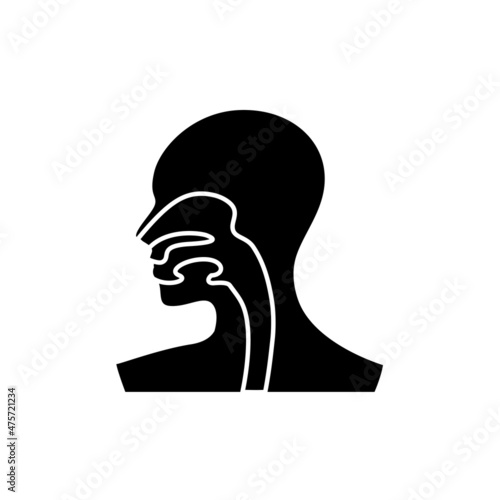 Human organ esophagus color line icon. Pictogram for web page, mobile app