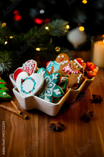 christmas cookies on a table