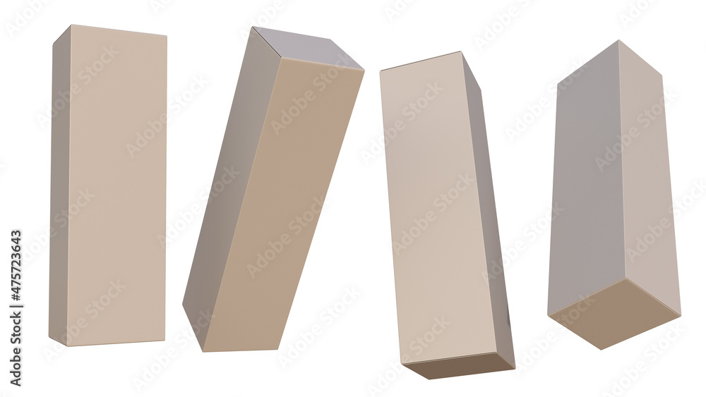 Obraz premium 3D Isolated Plane White Creative Box on White Background.