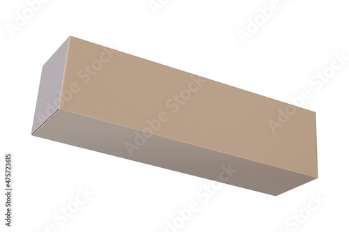 3D Isolated Plane White Creative Box on White Background.