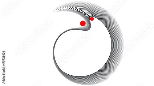 Abstract flow lines background . From order to chaos .Fluid wavy shape .Striped linear pattern . Music sound wave . Vector illustration