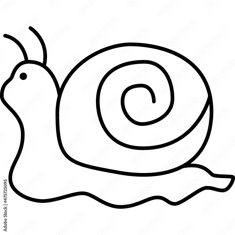 Snail Animal Outline Icon Vector Snail Animal Outline Icon Vector
