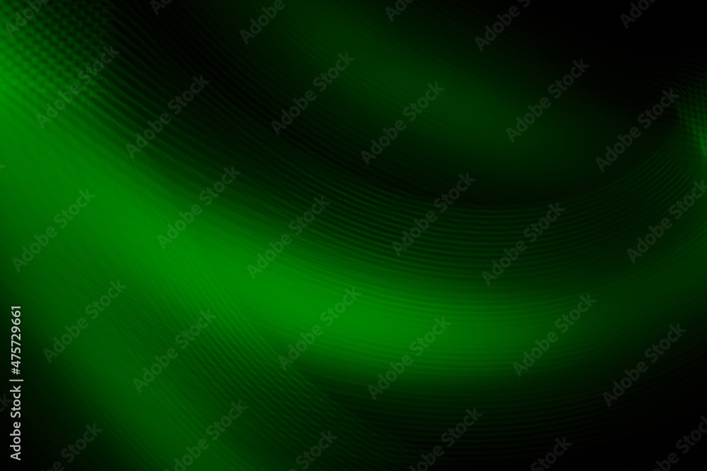 Green blurred light lines. Green abstraction.