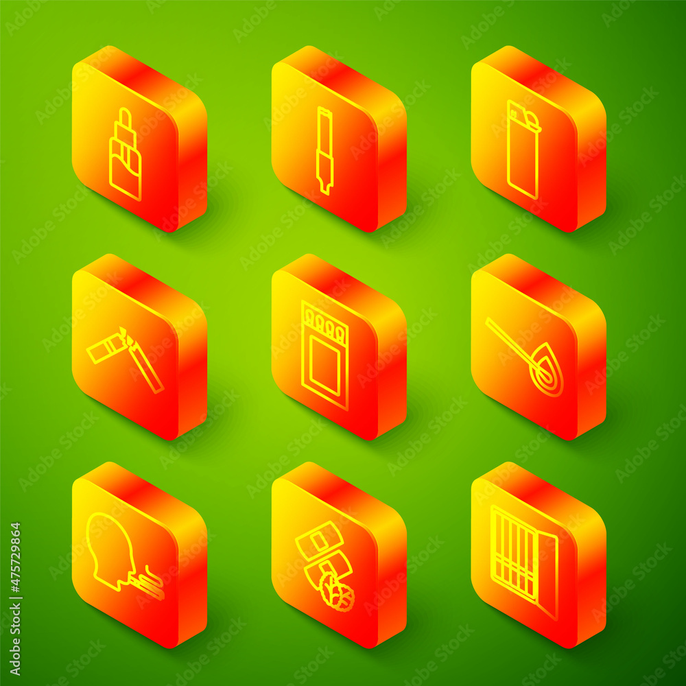 Set line Vape liquid bottle, Cigarette, Lighter, Broken cigarette, Matchbox and matches, Burning with fire, Man smoking and Medical nicotine patches icon. Vector Set line Vape liquid bottle, Cigarette, Lighter, Broken cigarette, Matchbox and matches, Burning with fire, Man smoking and Medical nicotine patches icon. Vector