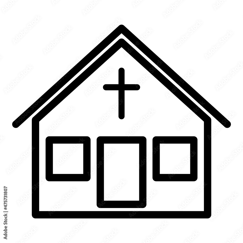 Church Flat Icon Isolated On White Background Church Flat Icon Isolated On White Background
