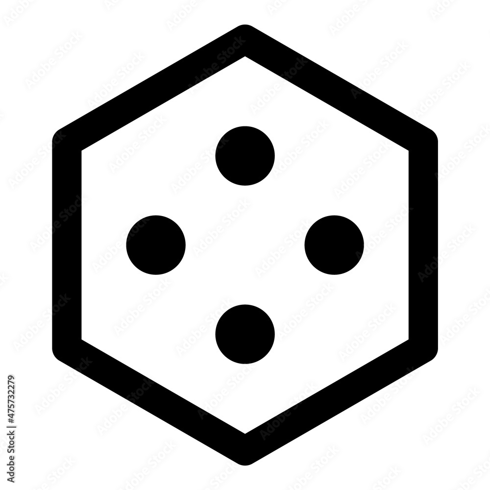 Dice Cube Flat Icon Isolated On White Background Dice Cube Flat Icon Isolated On White Background