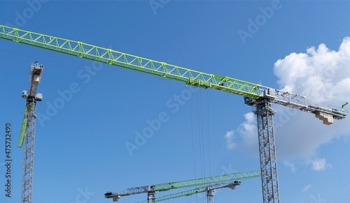 construction crane at sky as background