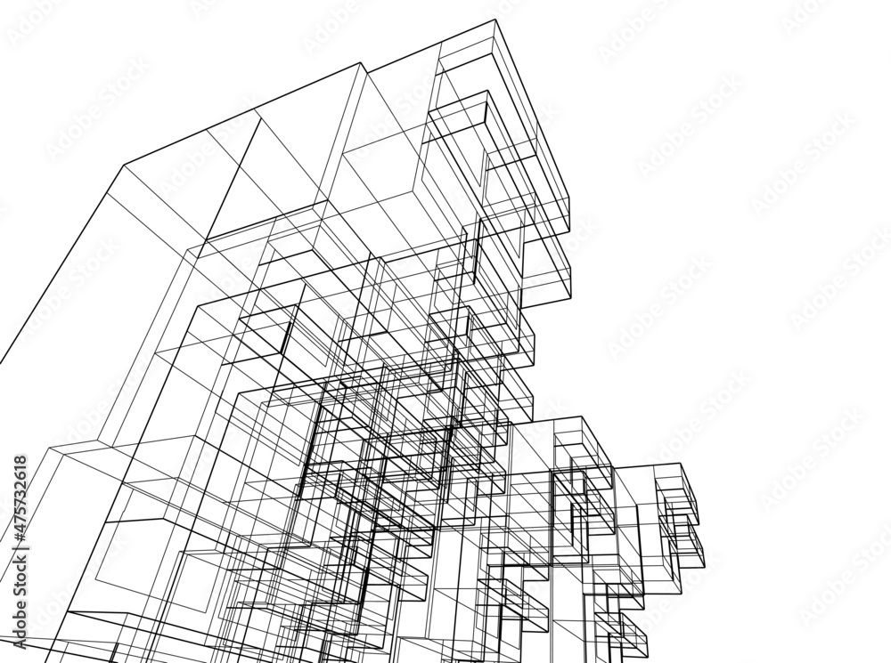 Fototapeta premium sketch of a building