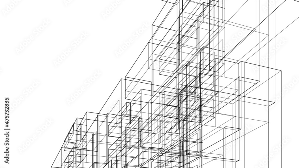 sketch of a building