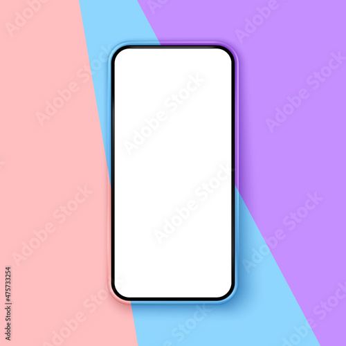 Smartphone 3d vector illustration. 3d smartphone abstract pastel colors trendy poster. Online shoping, mobile gaming, applications, network and social media.