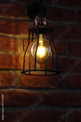 old lamp on the wall. lamp. lamp on the wall. lamp on the wall © Ivan