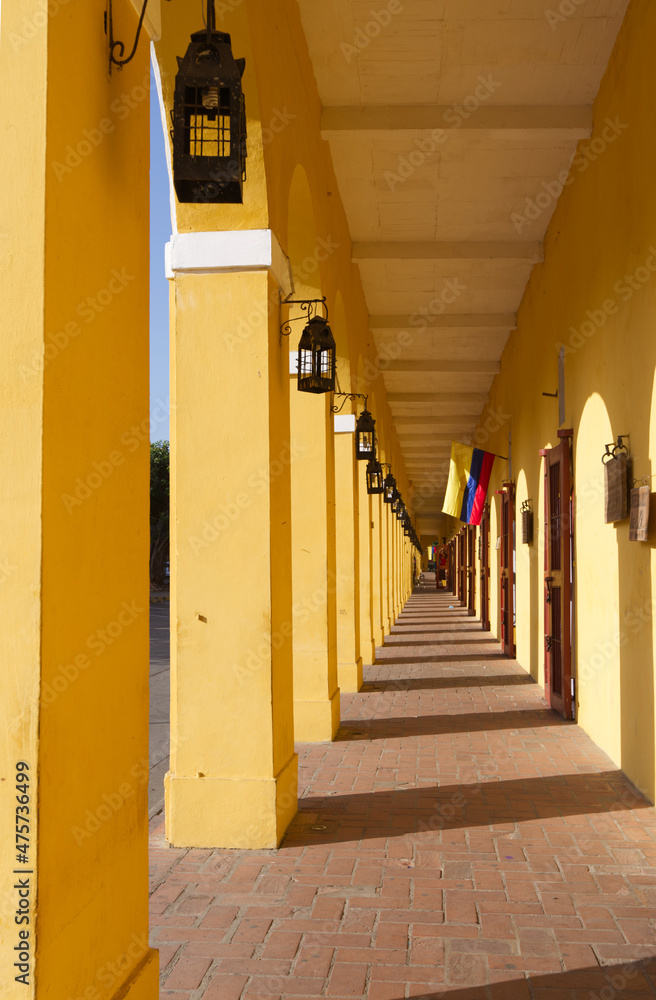 Las Bovedas, the structure in the Old City of Cartagena in Colombia