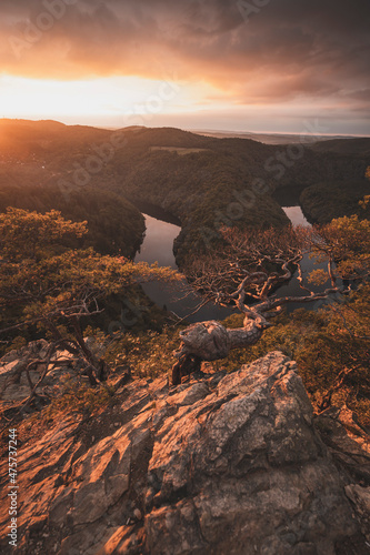 sunset in the mountains