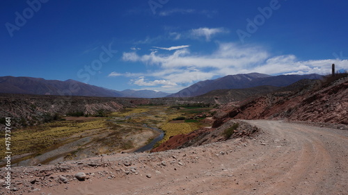 beautiful valley in north argentina on route 40