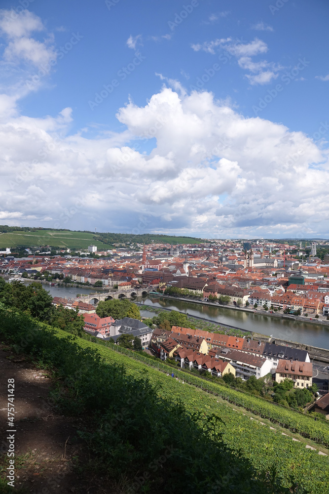 Naklejka premium Main und Altstadt von Würzburg