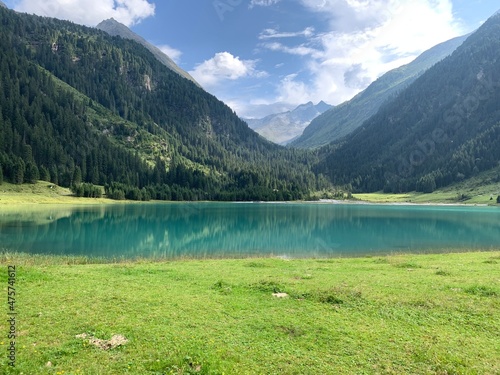 Beautiful lake with moutains in Austria.