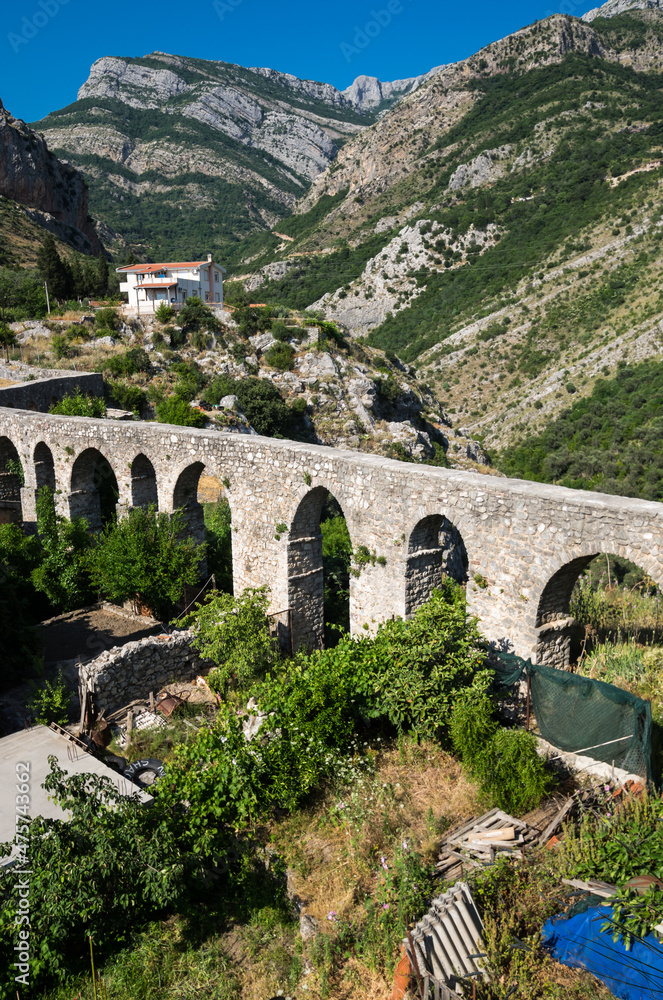 View of the aqueduct in Stari Bar