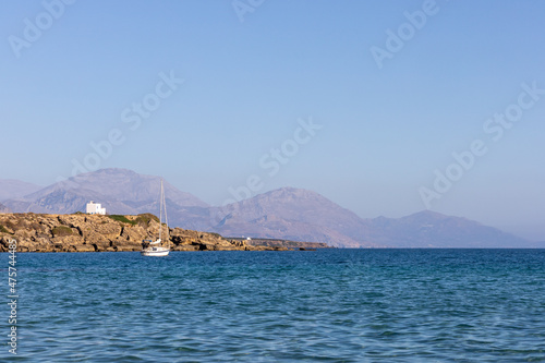 boat in the sea in Crete