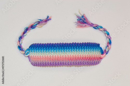 rainbow handmade macrame bracelet