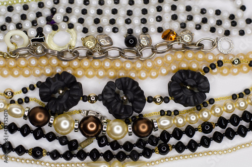 vintage pearl and beads necklace