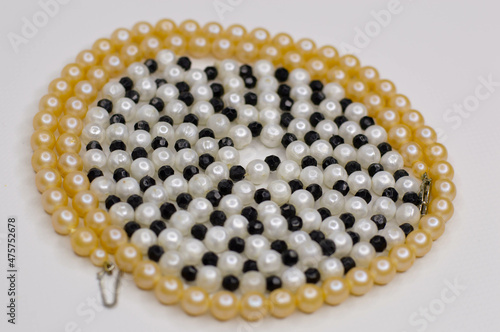 black and white vintage beads