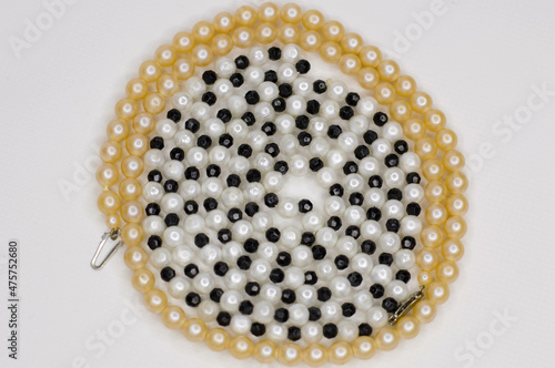 black and white vintage beads